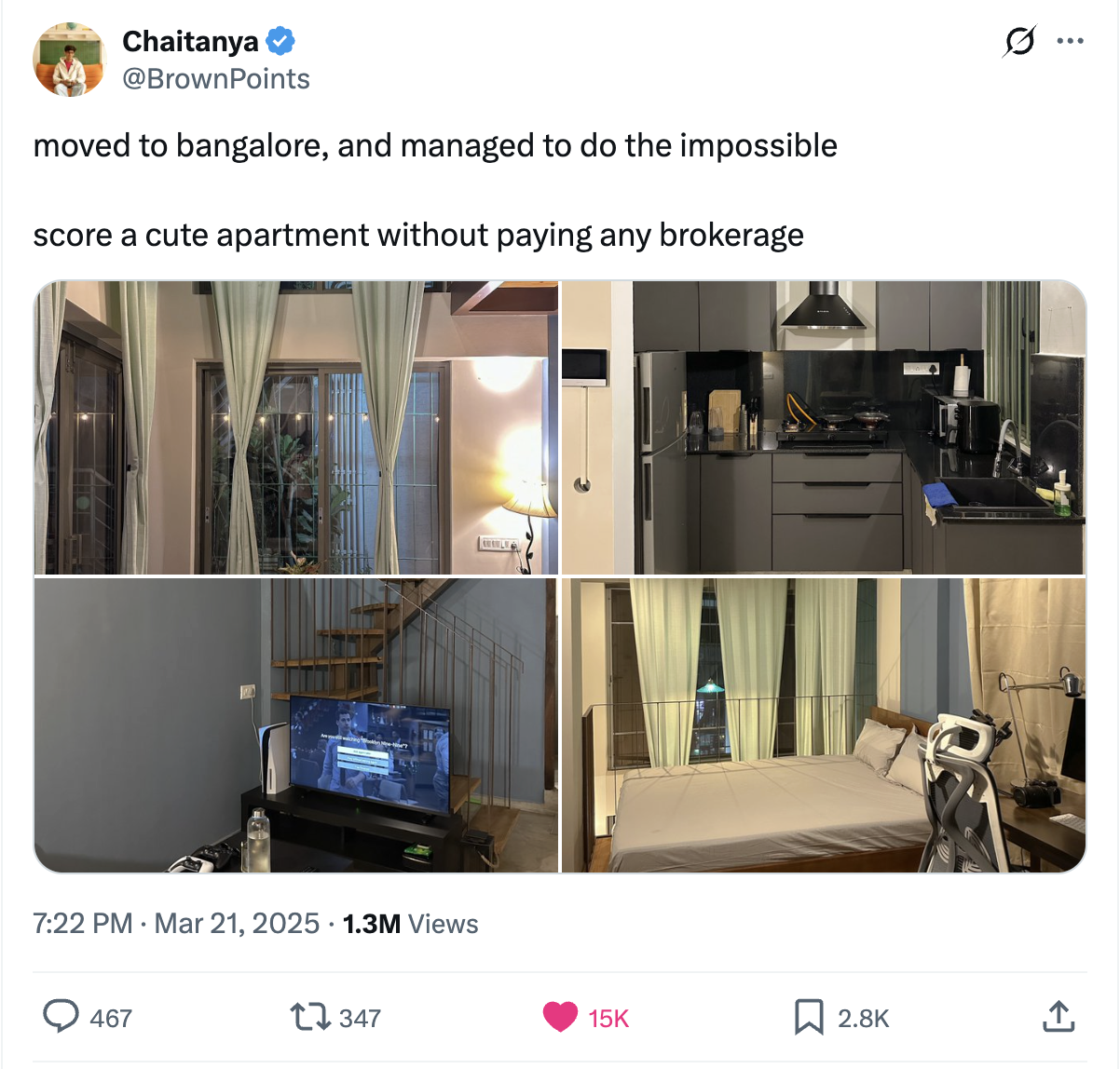 Social proof from a Flent tenant on X